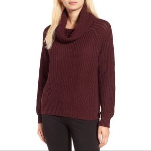 BP Cowl Neck Sweater Burgundy Purple